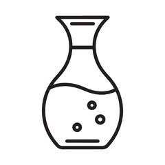 carafe of water dusk icon Line Art. Element of drinks and beverages icon for mobile concept and web apps. with white background