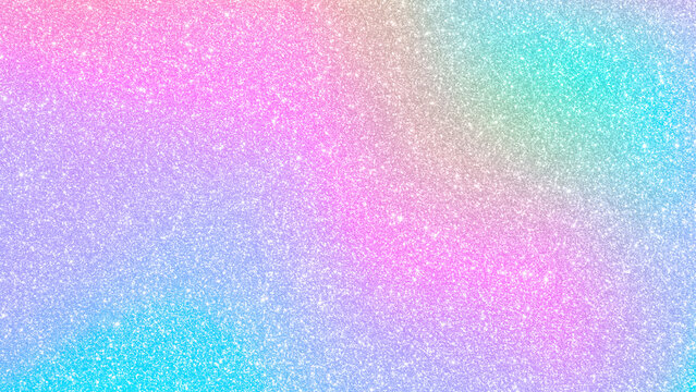 Fototapeta Abstract holographic rainbow foil iridescent glitter sparkle texture background