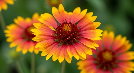 Orange and red wildflower blossom