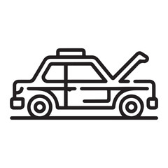 Trunk, car icon. Element of auto service icon Line Art. with white background