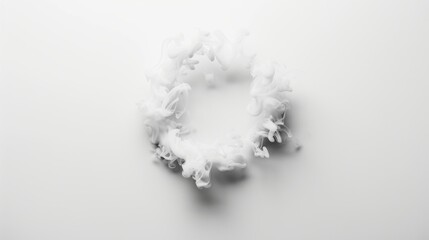 Glowing Smoke & Steam of Cigarette and Hookah with Circular/Ring Shapes, Curves & Waves—Isolated on Gray Background with Dark Color Tones, Transparent Flow & Realistic Light Effect for Graphic Design