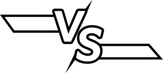 Bold VS symbol representing competition, conflict, or choice
