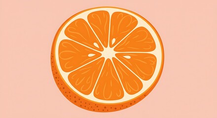 Orange slice close up