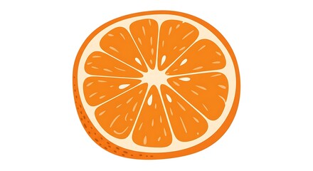 Orange slice section illustration