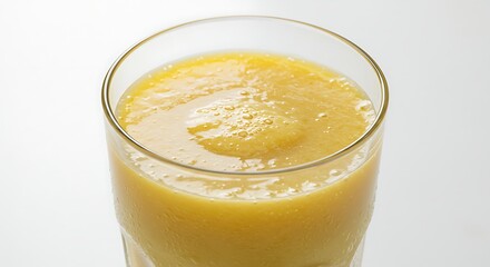 Orange smoothie in glass
