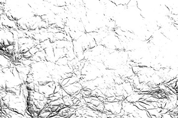 Abstract grunge black and white crumpled foil distressed texture background