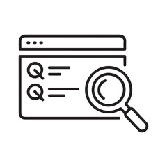 searching results icon Line Art. Element of seo and development icon with name for mobile concept and web apps. with white background