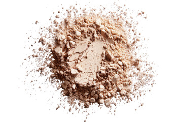 Light beige powder in a circular pile