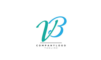 Alphabet letters Initials logo VB AND V3.eps