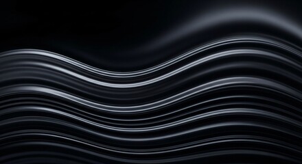 Elegant Abstract Black Waves Create a Modern, Stylish Background Design