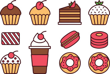 Decorative Clipart Illustration Set. Creative Clipart Design Collection. Colorful Clipart Artwork Bundle. Floral Decorative Clipart Set. Modern Clipart Design Collection. Cute Decorative Clipart