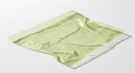 Pale green plastic sheet