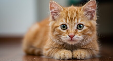 a fluffy kitten with sparkling eyes