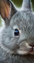 Obraz premium baby rabbit with soft fur and large eyes