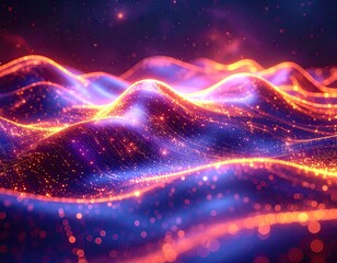 Fototapeta premium Dynamic Neon Light Streaks in 3D Space