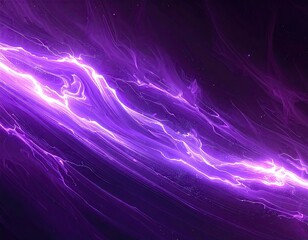 Dynamic Purple Light Trails Glowing Particles Abstract Background