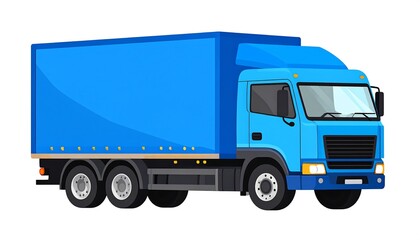 Blue delivery truck