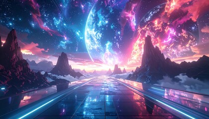 Futuristic alien landscape (3)