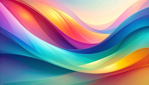 Abstract vibrant colorful waves