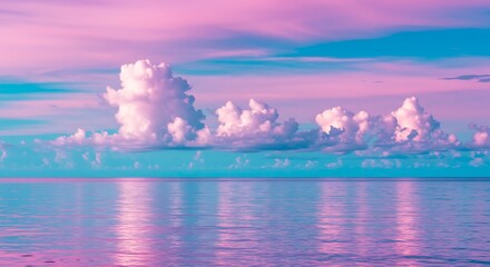 Pastel sky and water