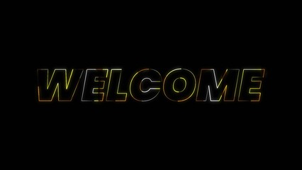  golden Welcome design concept  Template for background, banner, card, poster with text writing.