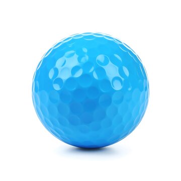 A vibrant blue golf ball
