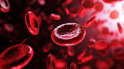 Red blood cells in an artery.