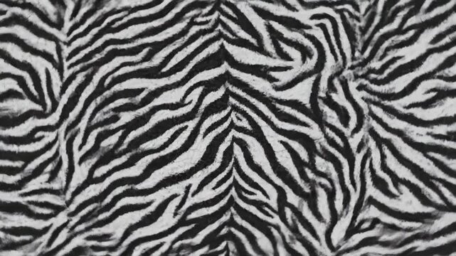 Zebra Print Fur Texture Background - Seamless repeating pattern of a black and white zebra fur texture. Ideal for fashion, textile, and interior design projects.