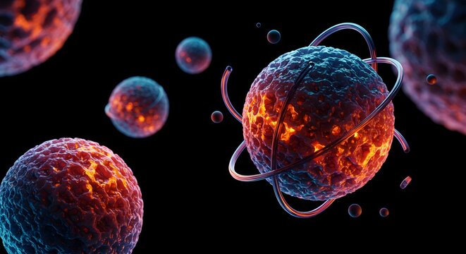 3d rendered illustration of a microscope Corona Virus - Powered by Adobe