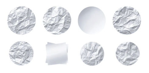 Crumpled paper shapes