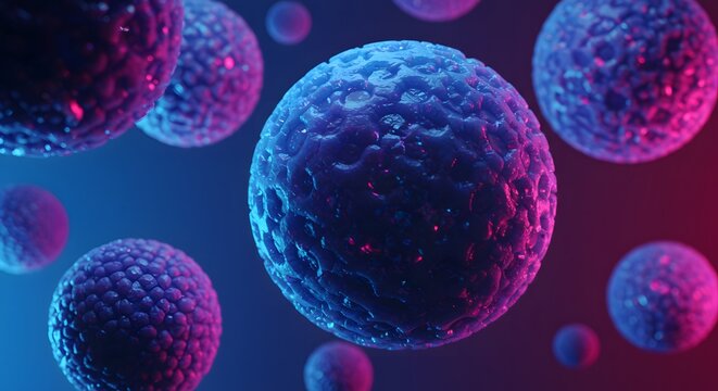 3d rendered illustration of a microscope Corona Virus