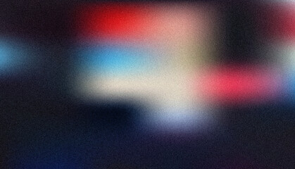 Abstract blurred background with red, blue, and white gradient, featuring subtle noise texture; ideal for website banners, digital art, and graphic design projects.