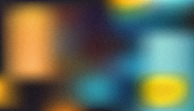 Abstract Blue and Gold Noise Texture:  Blurred, Grainy, and Dreamy Background with Soft Light Effects.