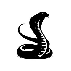 Fototapeta premium black and white King Cobra
