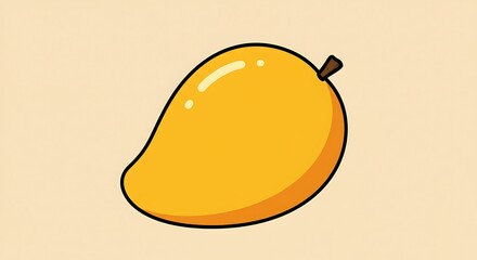 Single mango illustration