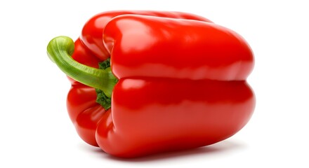Single red bell pepper