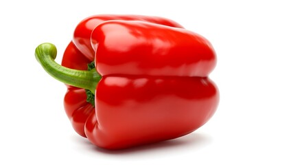 Single red bell pepper