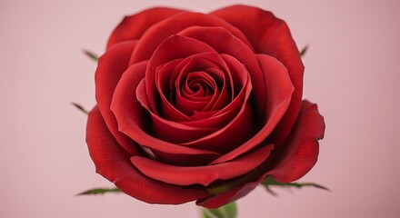 Single red rose closeup