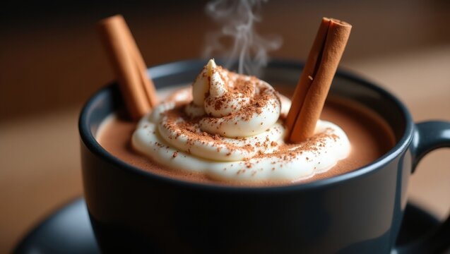 Warm Comfort in a Cup: Hot Chocolate with Cinnamon