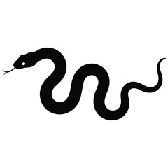 Obraz premium black snake vector
