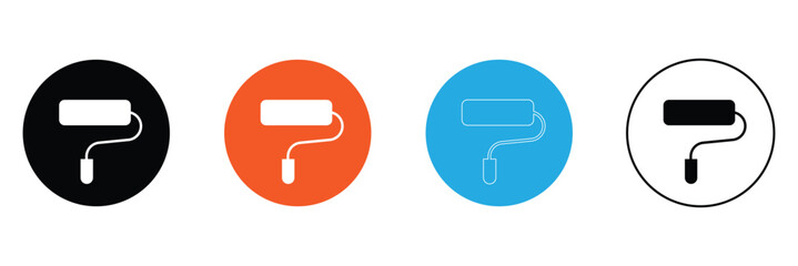 Paint icon vector illustration. paint brush sign and symbol. paint roller icon vector .vector illustration. eps 10 .