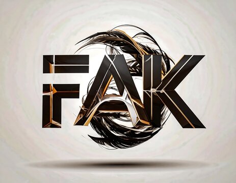 Bold, stylized letters "FAK" are highlighted against a backdrop of swirling, abstract design elements, creating a dynamic and modern graphic.