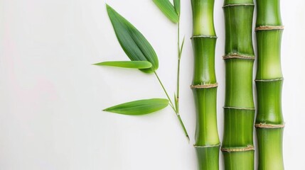 Close-Up of Bamboo in Grove: Unmanned Outdoor Scene with Sunlight, Zen Vibe for Spring/Summer Wallpaper