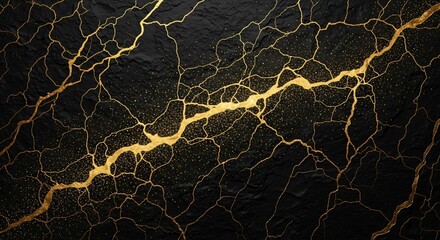 Elegant Black and Gold Abstract Background With Luxurious Textures and Details