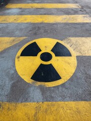 Fototapeta premium Professional Industrial Radiation Hazard Sign High-Quality Air Quality Danger Symbol for Safety Awareness Marketing and Educational Campaigns