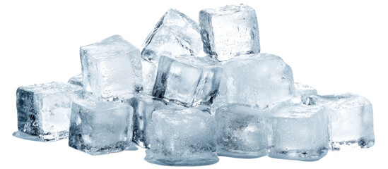 Obraz premium A cluster of clear ice cubes