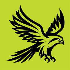 Obraz premium premium vector illustration silhouette of falcon logo