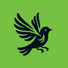 Obraz premium vector illustration silhouette of a bird logo