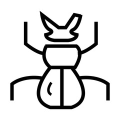 vector illustration of a insect outline icon