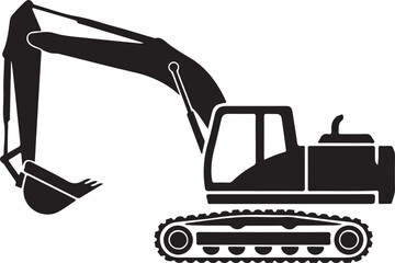 Crawler excavator icon
